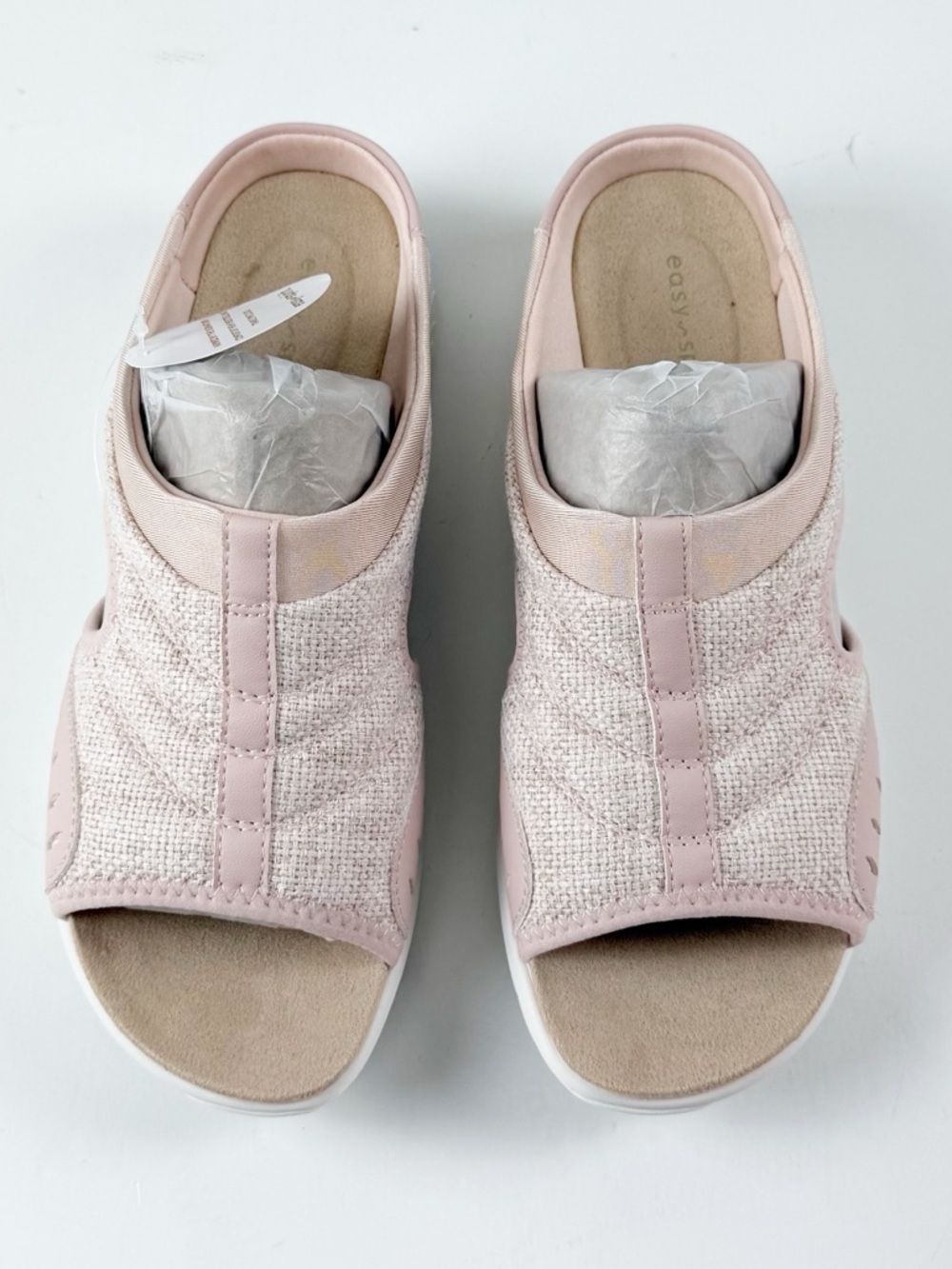 Easy Spirit Traciee Lightweight Flat Easy On Sandals Womens 9M Light Pink NWT